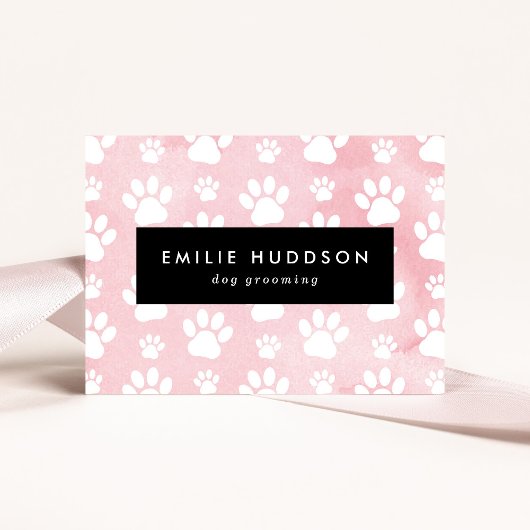 前足のパターン，犬のトリマー,ドッグウォーカー，ペットショップ 名刺