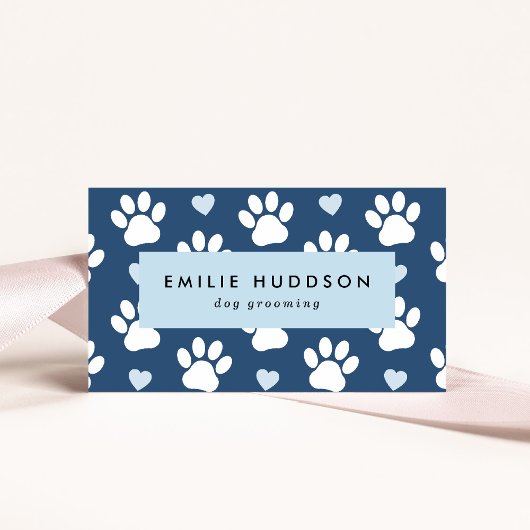 前足のパターン，犬のトリマー,ドッグウォーカー，ペットショップ 名刺
