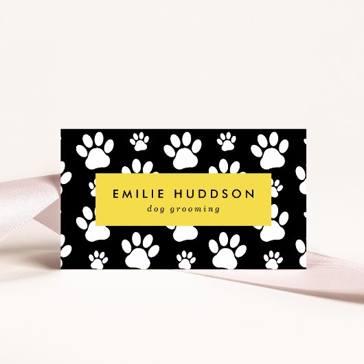 前足のパターン，犬のトリマー,ドッグウォーカー，ペットショップ 名刺