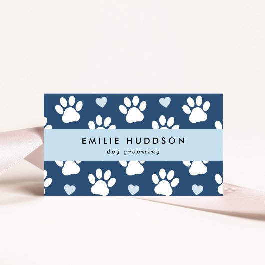 前足のパターン，犬のトリマー,ドッグウォーカー，ペットショップ 名刺