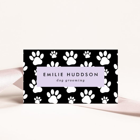 前足のパターン，犬のトリマー,ドッグウォーカー，ペットショップ 名刺