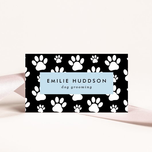 前足のパターン，犬のトリマー,ドッグウォーカー，ペットショップ 名刺