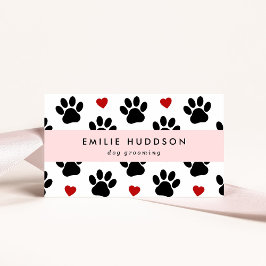 前足のパターン，犬のトリマー,ドッグウォーカー，ペットショップ 名刺