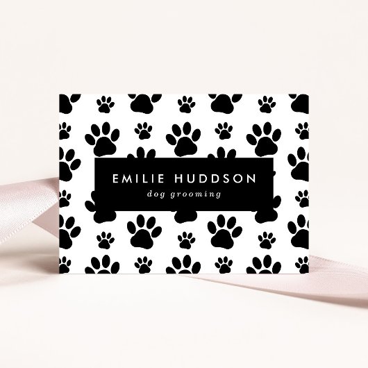 前足のパターン,犬のトリマー,ドッグウォーカー,ペットショップ 名刺