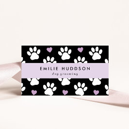 前足のパターン，犬のトリマー,ドッグウォーカー，ペットショップ 名刺