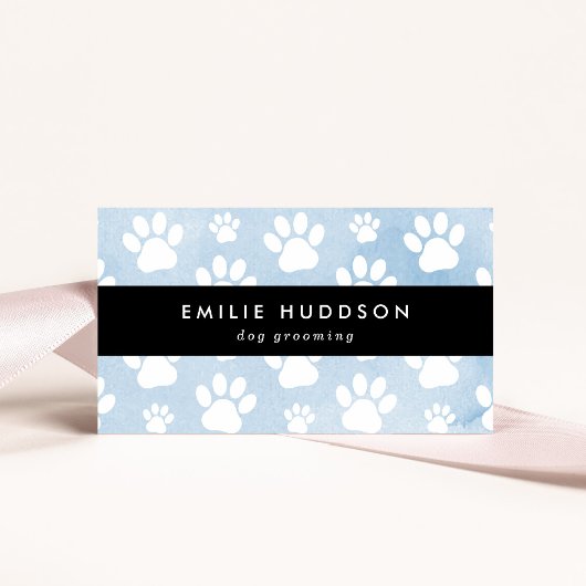 前足のパターン，犬のトリマー,ドッグウォーカー，ペットショップ 名刺