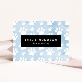 前足のパターン，犬のトリマー,ドッグウォーカー，ペットショップ 名刺