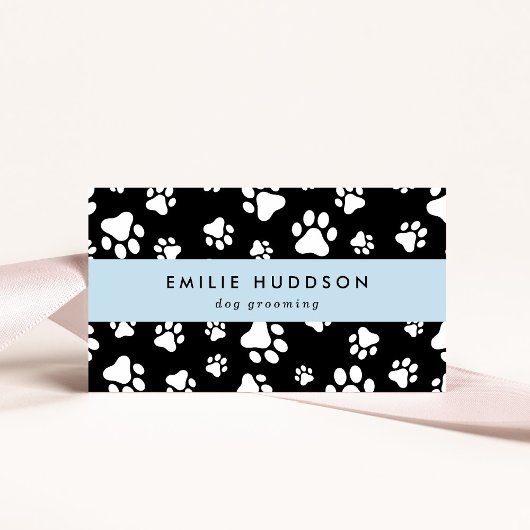 前足のパターン，犬のトリマー,ドッグウォーカー，ペットショップ 名刺