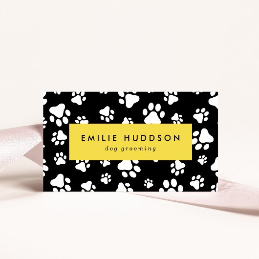 前足のパターン，犬のトリマー,ドッグウォーカー，ペットショップ 名刺