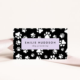 前足のパターン，犬のトリマー,ドッグウォーカー，ペットショップ 名刺