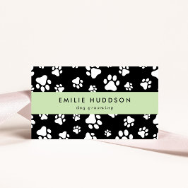 前足のパターン，犬のトリマー,ドッグウォーカー，ペットショップ 名刺