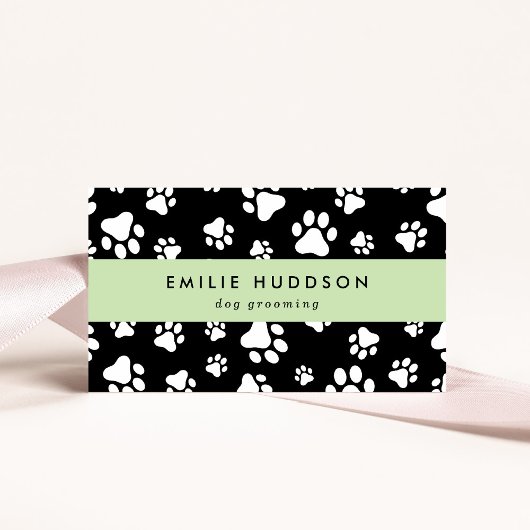 前足のパターン,犬のトリマー,ドッグウォーカー,ペットショップ 名刺