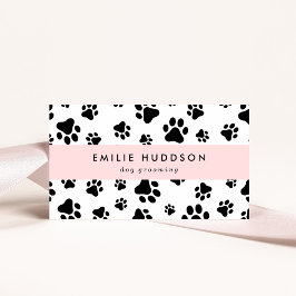 前足のパターン，犬のトリマー,ドッグウォーカー，ペットショップ 名刺