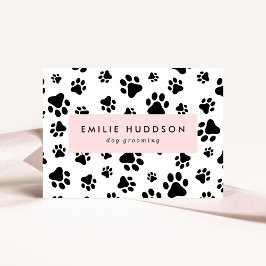 前足のパターン，犬のトリマー,ドッグウォーカー，ペットショップ 名刺