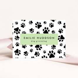 前足のパターン，犬のトリマー,ドッグウォーカー，ペットショップ 名刺