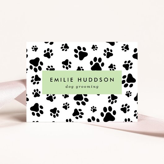 前足のパターン,犬のトリマー,ドッグウォーカー,ペットショップ 名刺