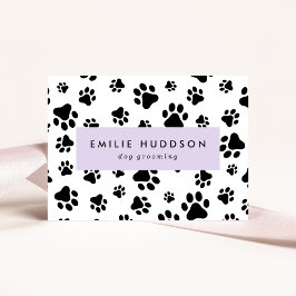 前足のパターン，犬のトリマー,ドッグウォーカー，ペットショップ 名刺