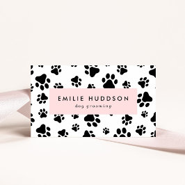 前足のパターン，犬のトリマー,ドッグウォーカー，ペットショップ 名刺