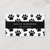 前足のパターン，犬のトリマー,ドッグウォーカー，ペットショップ 名刺 (正面)