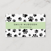 前足のパターン，犬のトリマー,ドッグウォーカー，ペットショップ 名刺 (正面)