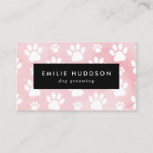 前足のパターン，犬のトリマー,ドッグウォーカー，ペットショップ 名刺 (正面)