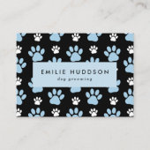 前足のパターン,犬のトリマー,ドッグウォーカー,ペットショップ 名刺 (正面)