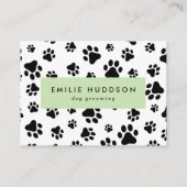 前足のパターン,犬のトリマー,ドッグウォーカー,ペットショップ 名刺 (正面)