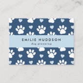 前足のパターン,犬のトリマー,ドッグウォーカー,ペットショップ 名刺 (正面)