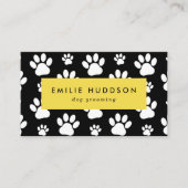 前足のパターン，犬のトリマー,ドッグウォーカー，ペットショップ 名刺 (正面)