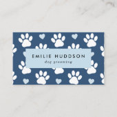 前足のパターン，犬のトリマー,ドッグウォーカー，ペットショップ 名刺 (正面)