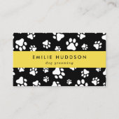 前足のパターン，犬のトリマー,ドッグウォーカー，ペットショップ 名刺 (正面)