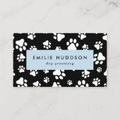前足のパターン,犬のトリマー,ドッグウォーカー,ペットショップ 名刺 (正面)