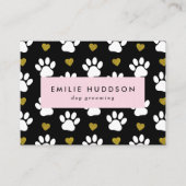 前足のパターン，犬のトリマー,ドッグウォーカー，ペットショップ 名刺 (正面)