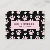 前足のパターン，犬のトリマー,ドッグウォーカー，ペットショップ 名刺 (正面)