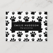 前足のパターン,犬のトリマー,ドッグウォーカー,ペットショップ 名刺 (正面)