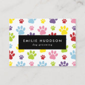 前足のパターン，犬のトリマー,ドッグウォーカー，ペットショップ 名刺 (正面)