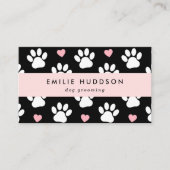 前足のパターン，犬のトリマー,ドッグウォーカー，ペットショップ 名刺 (正面)