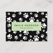 前足のパターン，犬のトリマー,ドッグウォーカー，ペットショップ 名刺 (正面)