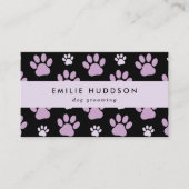 前足のパターン，犬のトリマー,ドッグウォーカー，ペットショップ 名刺 (正面)