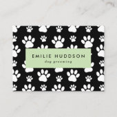 前足のパターン,犬のトリマー,ドッグウォーカー,ペットショップ 名刺 (正面)