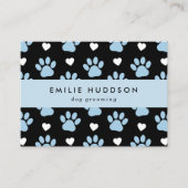 前足のパターン,犬のトリマー,ドッグウォーカー,ペットショップ 名刺 (正面)