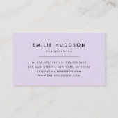 前足のパターン，犬のトリマー,ドッグウォーカー，ペットショップ 名刺 (裏面)