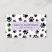 前足のパターン，犬のトリマー,ドッグウォーカー，ペットショップ 名刺 (正面)