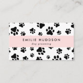 前足のパターン,犬のトリマー,ドッグウォーカー,ペットショップ 名刺 (正面)