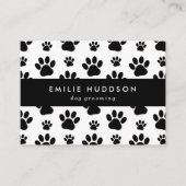 前足のパターン,犬のトリマー,ドッグウォーカー,ペットショップ 名刺 (正面)