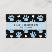 前足のパターン，犬のトリマー,ドッグウォーカー，ペットショップ 名刺 (正面)