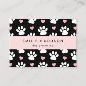 前足のパターン，犬のトリマー,ドッグウォーカー，ペットショップ 名刺 (正面)