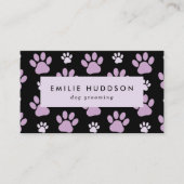 前足のパターン,犬のトリマー,ドッグウォーカー,ペットショップ 名刺 (正面)