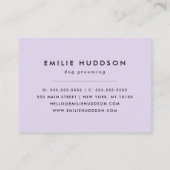 前足のパターン,犬のトリマー,ドッグウォーカー,ペットショップ 名刺 (裏面)