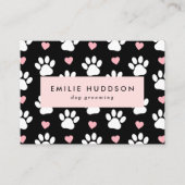 前足のパターン，犬のトリマー,ドッグウォーカー，ペットショップ 名刺 (正面)